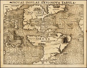 Себастиан Мюнстер. Карта Америки, (из атласа «Novae Insulae XXVI Nova Tabula», 1540 г. )