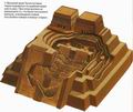 Великий храм Теночтитлана перестраивался по крайней мере 6 раз. При этом ацтеки не разрушали то, что было построено ранее, а возводили новые постройки поверх и вокруг старых