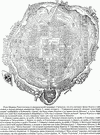 план Теночтитлана с гравюры, составленной Кортесом