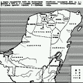 Карта государств майя на полуострове Юкатан в XVI в. ||| 46Kb