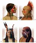 Боевая раскраска и прически североамериканских индейцев