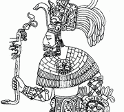Штуковая фигура 7 из склепа К'инич-Ханааб'-Пакаля I в «Храме Надписей»