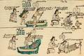 Ловля рыбы сачком с использованием лодки (Codex Mendoza) ||| 176,7Kb