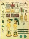 Образец оригинального ацтекского реестра дани. (Codex Mendoza) ||| 69,8Kb