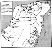 Карта государств ('провинций') юкатанских майя накануне конкисты
