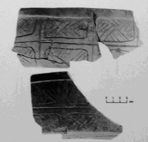 7. Мотив «циновки», символ власти, вырезанный на керамике фазы Сан-Хосе.