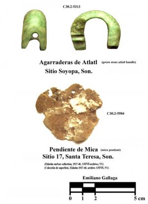 Малакатес (пряслице), глиняные фигурки, бирюзовые бусины и кулоны из слюды