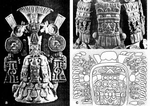 Рисунок 6. Пятиобразное воплощение Бога грозы в культуре Теотиуакана: