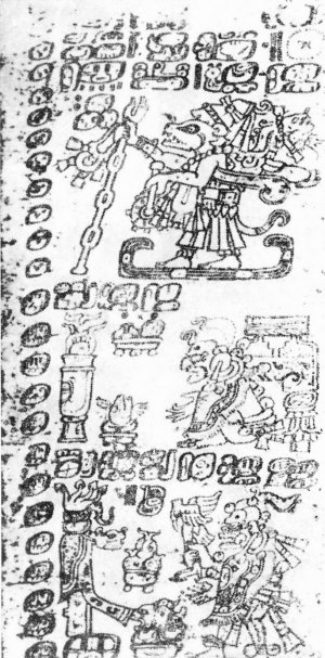 Рис. 377. Страница из рукописи майя