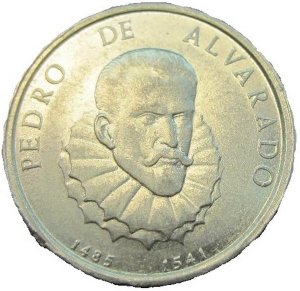 Памятный жетон в честь 500-летия со дня рождения Педро де Альварадо. Испания, 1985.