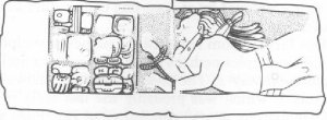 Ступень II иероглифической лестницы 3 из Дос-Пиласа. Изображение знатного пленника из Па’чана. Прорисовка С. Хаустона