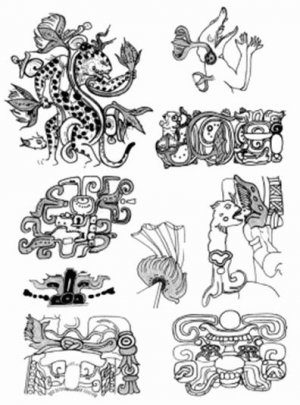 Рисунок 5. Мотив водяной лилии в иконографии древних майя [27]