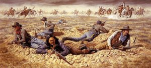 Билли Диксон в битве при Буффало Воллоу. Художник Джо Руис Гранье.