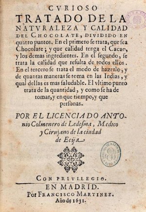 Титульный лист трактата «Curioso Tratado de la Naturaleza» Антонио Колменеро де Ледесма