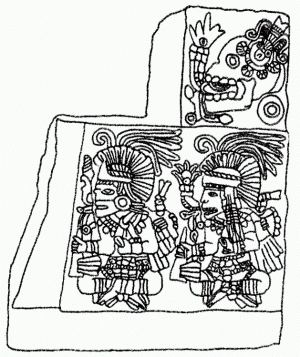 Рисунок 1-8. Фигуры, расположенные на правой стороне Теокалли Священной Войны (Рисунок Дони Фокса)