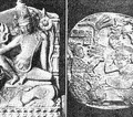 Рис. 14. Изображение божества (слева — Индия, справа — Паленке, культура майя)
