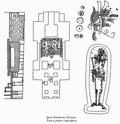 Храм Надписей, Паленке. План и разрез саркофага