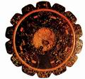 Золотой диск с мохзаичными инкрустациями, Чичен-Ица