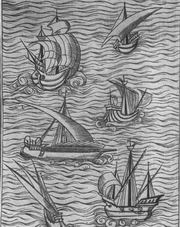 Типы морских кораблей. Испанская гравюра начала XVI века.