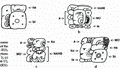 Именные иероглифы Акаль-Мо’-Наба на: (а) Восточной панели из Храма Надписей (А12-В12); (b) саркофаге в Храме Надписей (подпись под Восточной фигурой 1); (с) краю крышки саркофага (иероглиф 17); (d) панели из Храма Креста (R11)