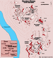 карта-план города майя Пьедрас-Неграс