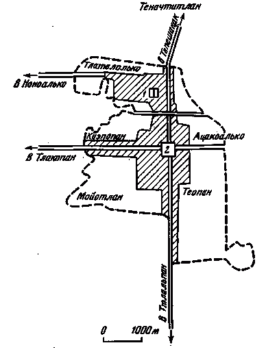 План-схема Теночтитлана