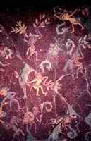Деталь фрески, изображающей Тлалокан. г. Теотиуакан