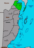 Округ Коросаль на карте Белиза ||| 17Kb