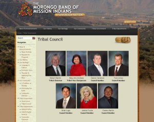 Совет племени Morongo Band of Mission Indians (2014). Изображение - скриншот офиц.сайта / morongonation.org