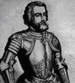 Завоеватель Мексики Эрнан Кортес. Рисунок XIX века, сделанный по прижизненному портрету.