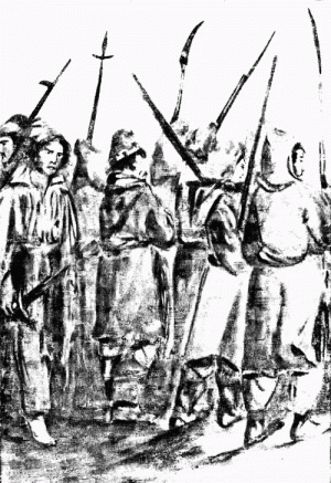 Вооруженные поселенцы в дни восстания 1837 г.