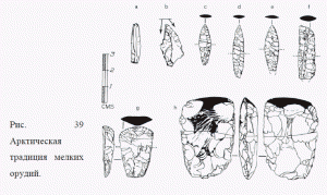  Рис. 39 Арктическая традиция мелких орудий.