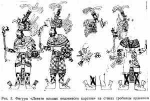    Рис. 3. Фигуры «Девяти владык подземного царства» на стенах гробницы правителя