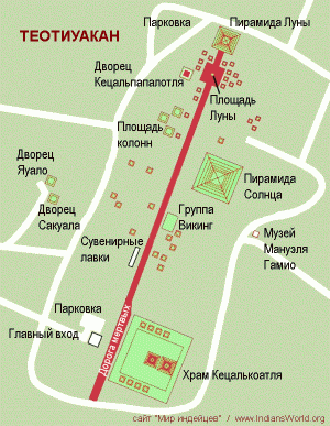 План центральной части Теотиуакана