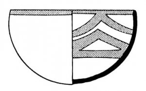 69. Полусферические миски фазы Тьеррас-Ларгас часто имели нарисованные полоски или шевроны красного цвета.