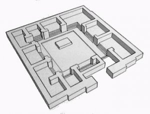 244. Здание S, дворец в Монте-Альбане.