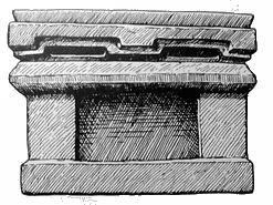 265. Маленькая каменная модель сапотекского храма с украшением в виде «двойных наплечников».