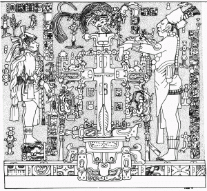 Рис. 1. Паленке, рельефная панель в Храме Креста (фрагмент)
