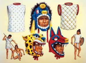  Рис.6. Художественная зарисовка обмундирования ацтекского воина. Худ. Адам Хук / Osprey Publishing.
