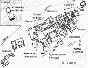 Рис. 4. Монументальная архитектура на вершине Серро-Бауль.