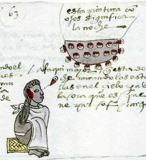 Жрец наблюдает за ночным небом, Кодекс Мендоса