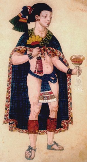 Правитель города Тескоко Несауальпилли. Рисунок 108 Кодекса Иштлильшочитль (1580-е гг.).