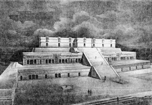 Рис. 73. Реконструкция Большого дворца в Сайиле (по Proskuriakoff, 1976).