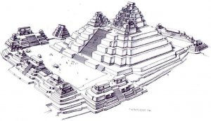 Рис. 79. Реконструкция триадного акрополя Данте в Эль-Мирадоре.