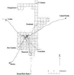 Рис. 4. Каракольская городская агломерация (по Chase, Chase, 2001).