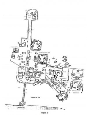 Рис. 58. Монументальный центр Йашхи (по Hermes, Morales, 1999).