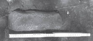 Рис. 4.9. Камень для размельчения, найденный на поверхности сливного канала.