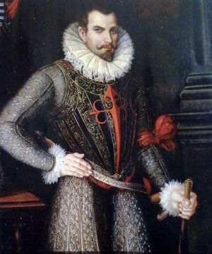Педро де Альварадо. Портрет работы Хуана Хосе Росалеса (1751-1816). Фрагмент. Музей Сантъяго-де-Кабальерос, Гватемала Антигуа.
