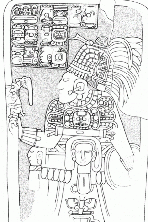 Стела 3 из Агуатеки. Прорисовка Я. Грэхэма