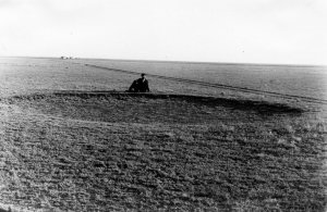 На фото: Буффало воллоу, углубление в земле, вырытое бизонами.